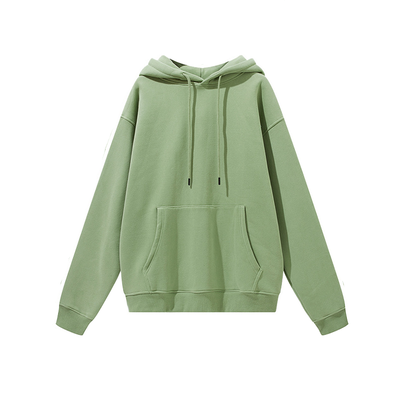 Unisex Solid Color Thick Hooded Sweater