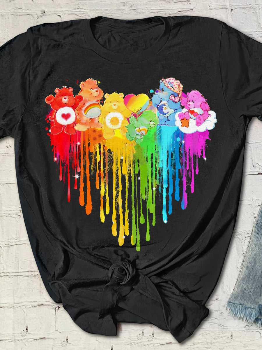 Short Sleeve Casual 3D Printed Women's T-Shirt
