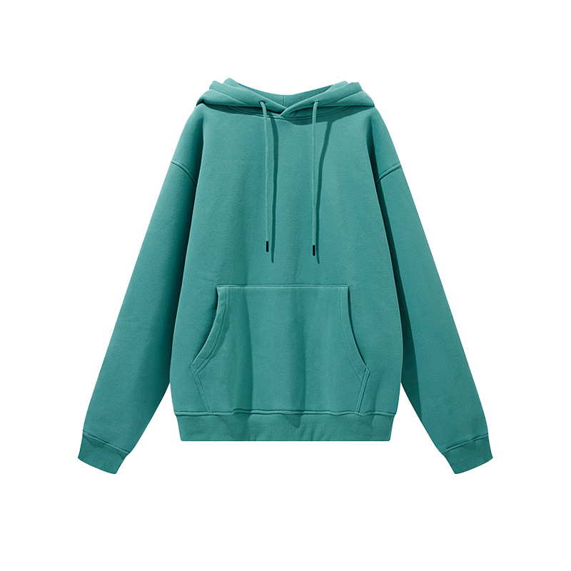 Unisex Solid Color Thick Hooded Sweater