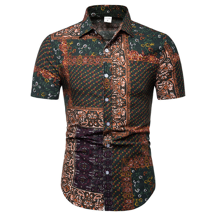 Men's Slim Fit Casual Printed Shirt