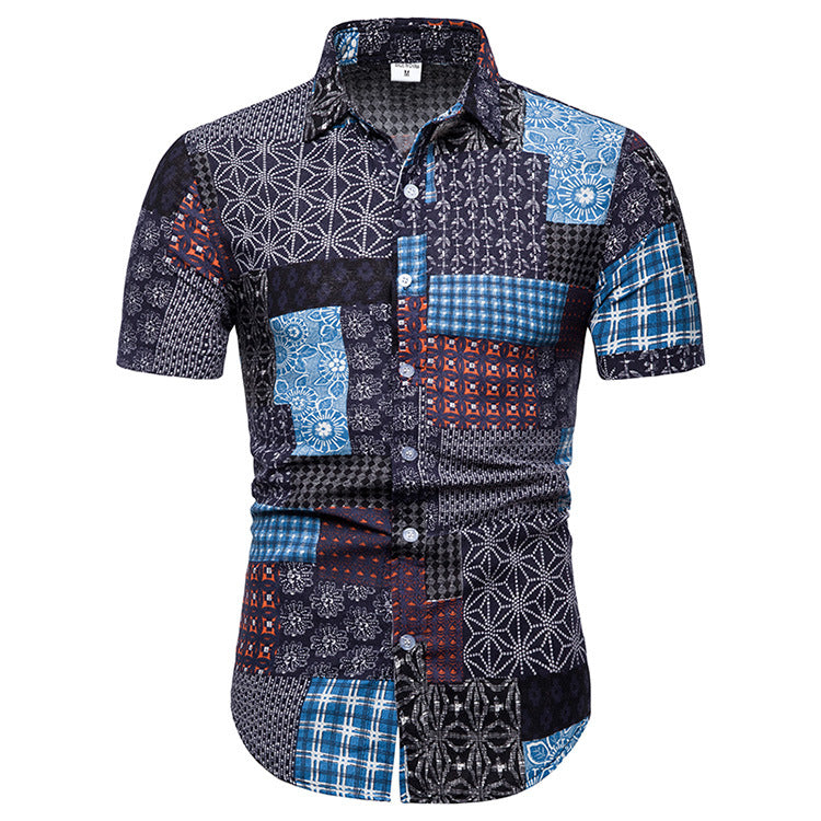 Men's Slim Fit Casual Printed Shirt