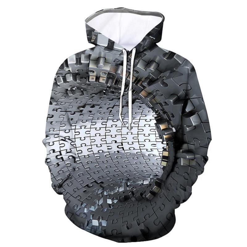 Men's Swirl Geometric 3D Print Comfortable Sweatshirt