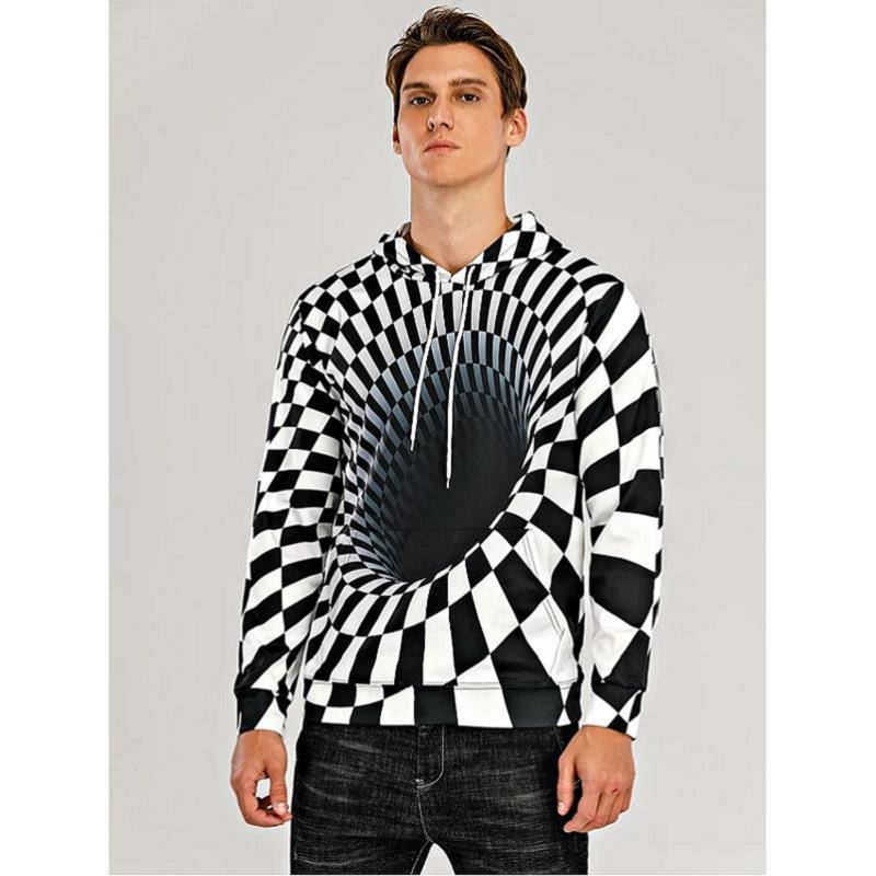 Men's Swirl Geometric 3D Print Comfortable Sweatshirt