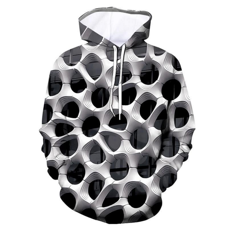 Men's Sweatshirt Swirl Print 3D Design Trend Hoodie