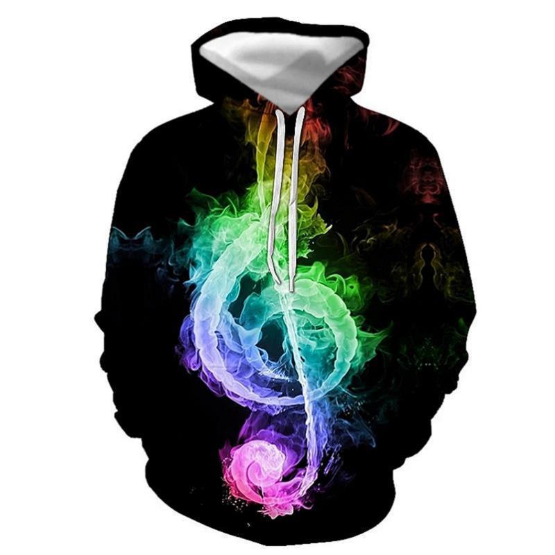 Men's 3D Print Hoodie Swirl Print Long Sleeve