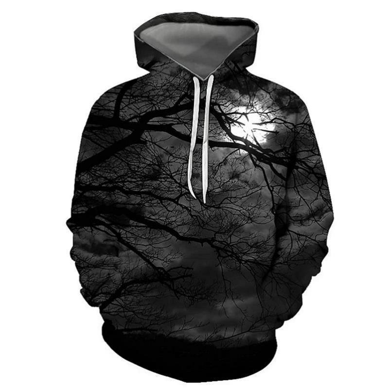 Men's 3D Print Hoodie Swirl Print Long Sleeve