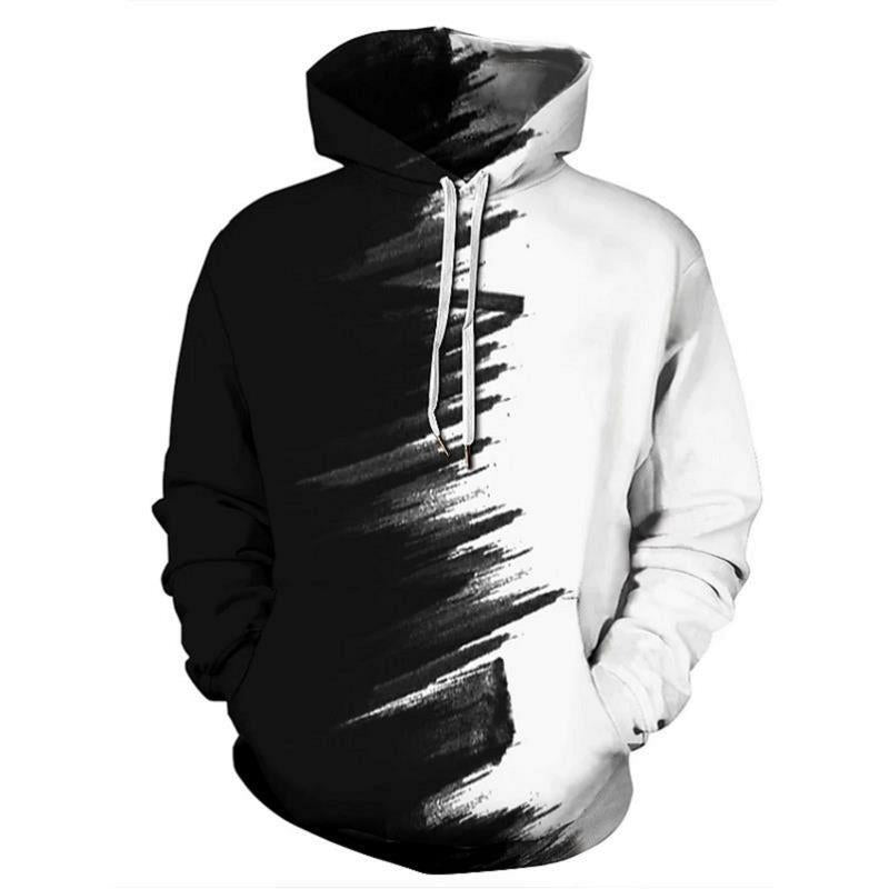 Men's 3D Print Hoodie Swirl Print Long Sleeve