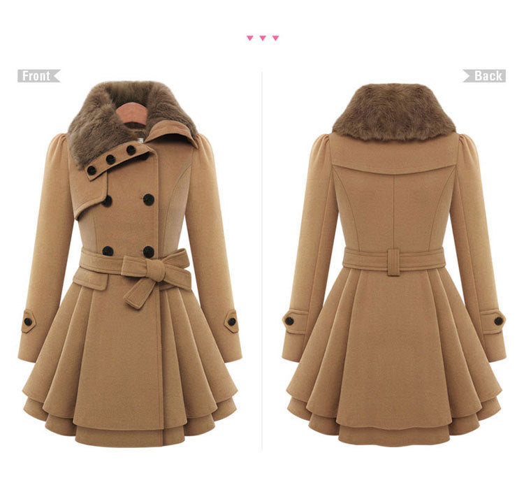 Women's Double Breasted Padded Coat