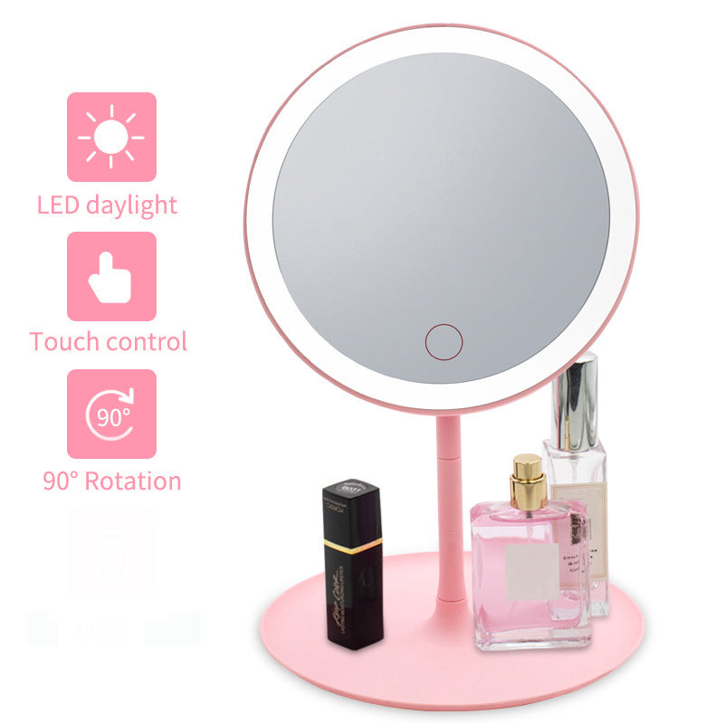 LED Illuminated Smart Desktop Beauty  Makeup Mirror