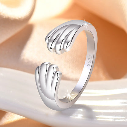 Women's Sterling Silver Hug Ring