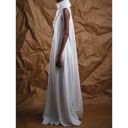 Elegant Turtleneck Sleeveless Maxi Dress For Women