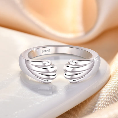 Women's Sterling Silver Hug Ring