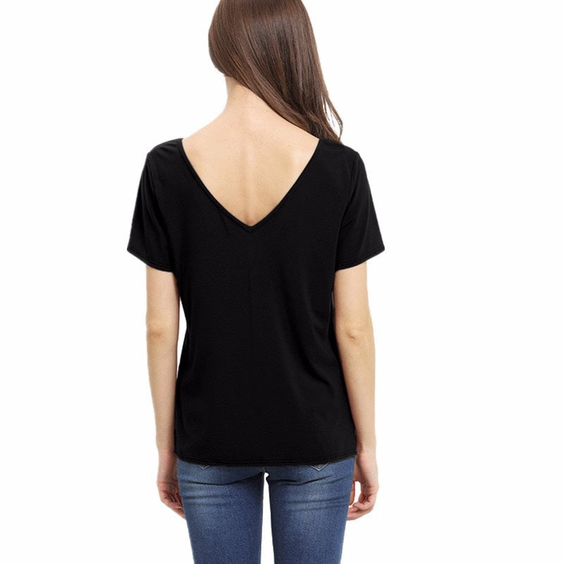 Women's Short Sleeve V Neck T-Shirt