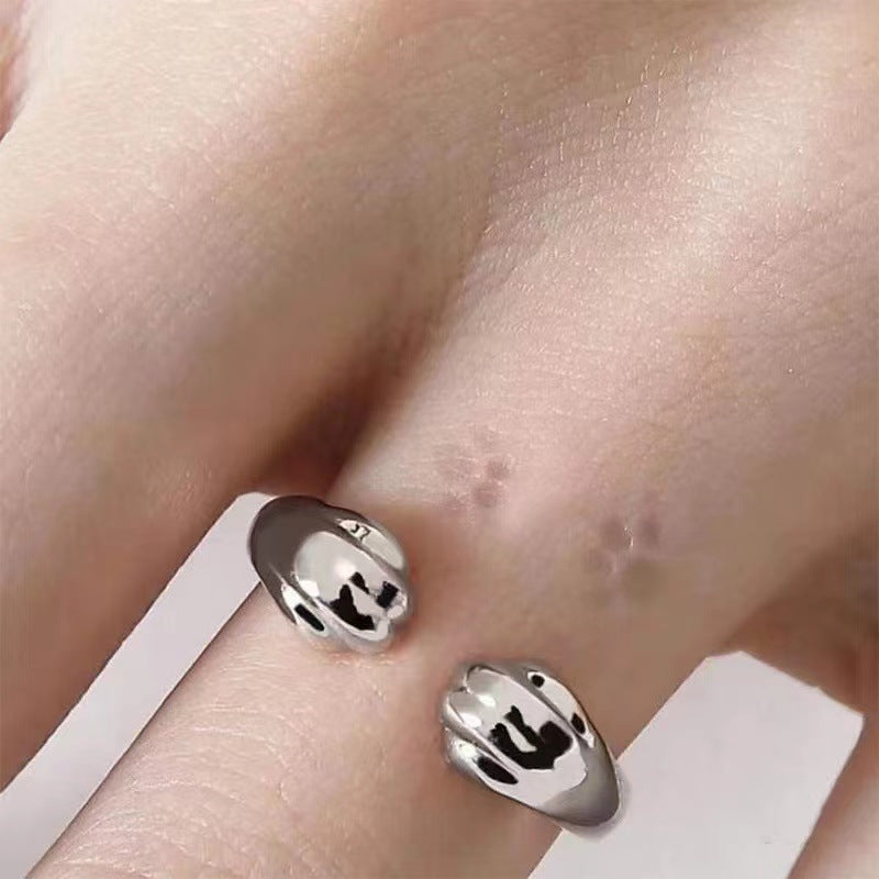 Women's Sterling Silver Hug Ring