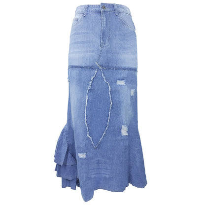Women's Midi Denim Skirt