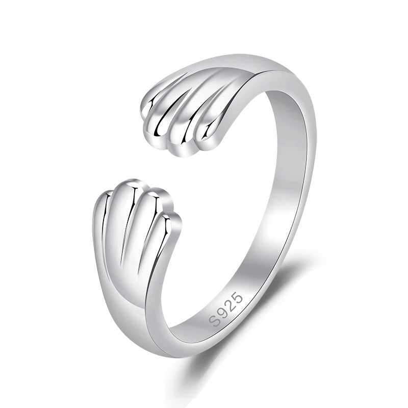 Women's Sterling Silver Hug Ring