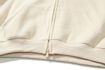Unisex Winter Plush Hooded Cardigan Jacket