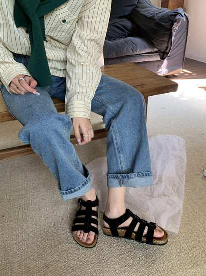 Women's Leather Vintage Roman Sandals