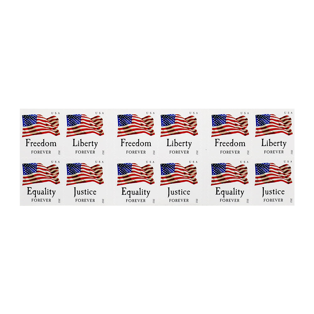 2012 USPS Forever Stamps "Four Flags" Flag and "Equality"