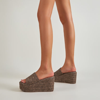 Women's Wedge Fish Head Outdoor Sandals
