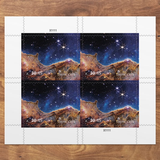 2024 Cosmic Cliffs $30.45 NASA Webb Space Postage Stamp