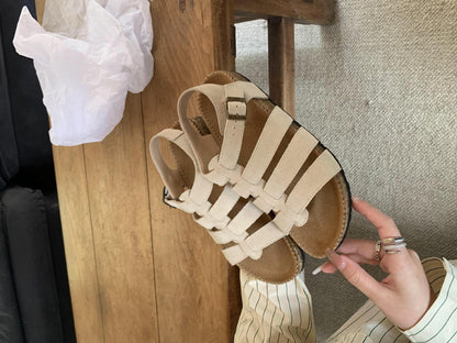 Women's Leather Vintage Roman Sandals