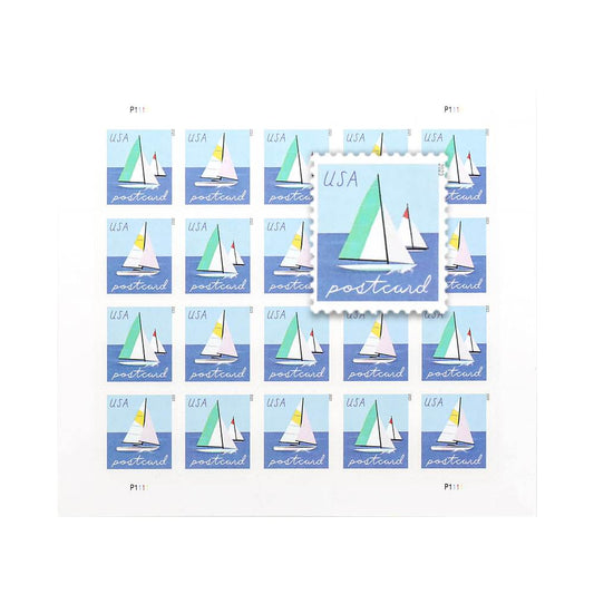 2023 US Sailboats Postcard Forever First-Class Postage Stamps