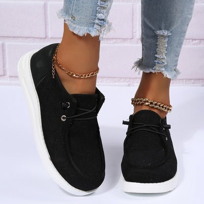 Women's platform canvas shoes