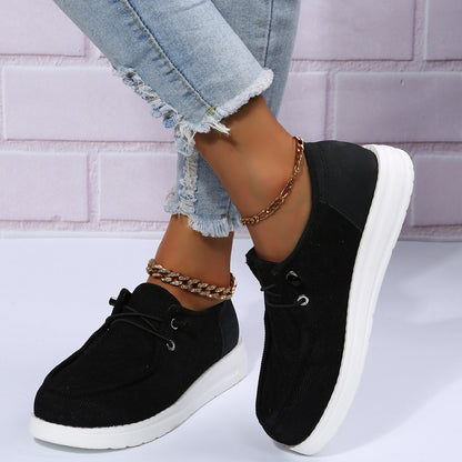 Women's platform canvas shoes