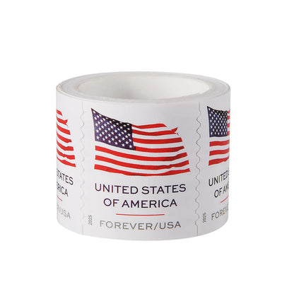 2025 USA American Flag Forever Coil Stamps Roll Of 100 Stamps