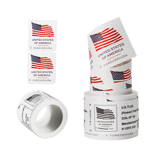 2025 USA American Flag Forever Coil Stamps Roll Of 100 Stamps