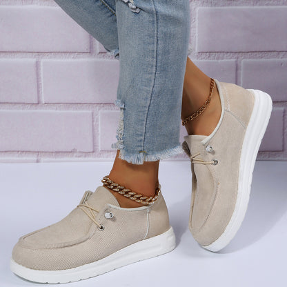 Women's platform canvas shoes