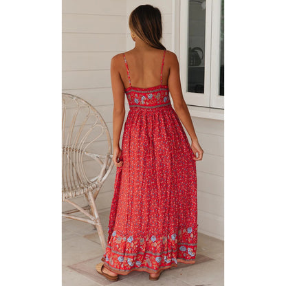 Women's Casual Suspenders Maxi Dress