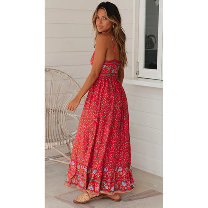 Women's Casual Suspenders Maxi Dress