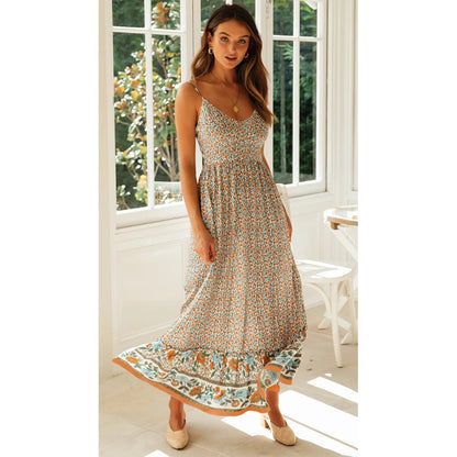 Women's Casual Suspenders Maxi Dress