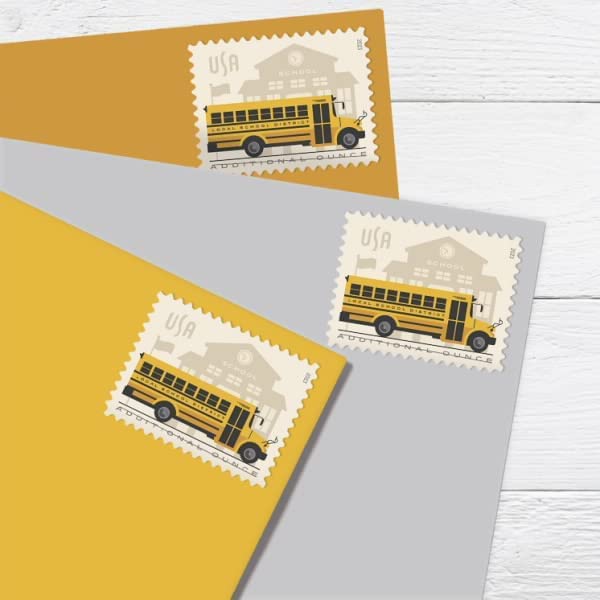 2023 US School Bus Additional Ounce Postage Stamps 1 Coil of 100