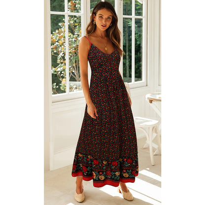 Women's Casual Suspenders Maxi Dress