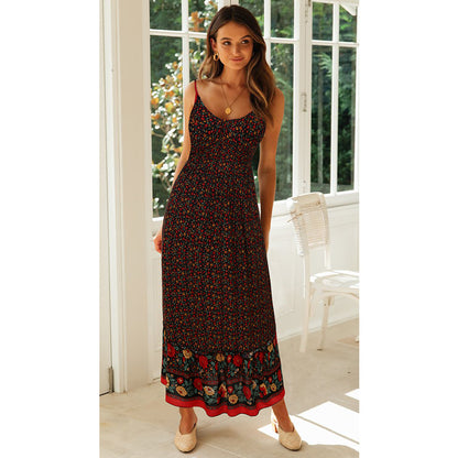Women's Casual Suspenders Maxi Dress