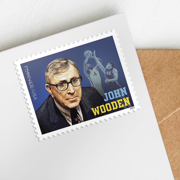 2024 UCLA Legendary Coach John Wooden Forever Postage Stamps