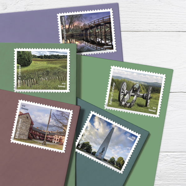 2025 USA 250th Anniversary Battlefields of The American Revolution Forever Stamps
