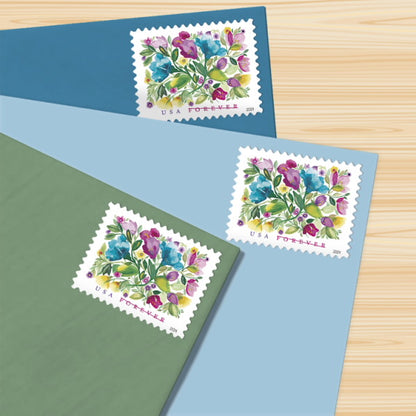 2024 US Celebration Blooms Forever Stamps Abstract Flowers Stamps