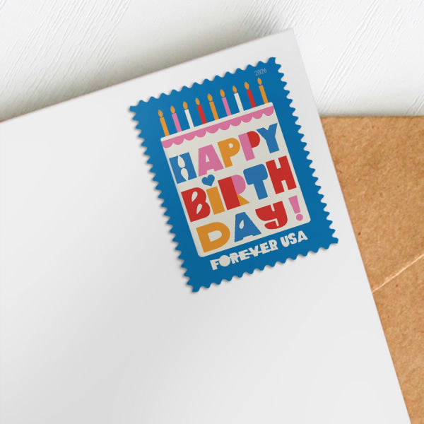 USA 2026 New Happy Birthday Forever Stamps