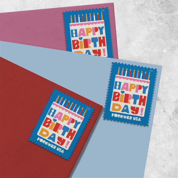 USA 2026 New Happy Birthday Forever Stamps