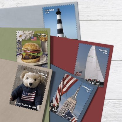 2026 US American Icons Stamps Sheet of 13 Forever Stamps