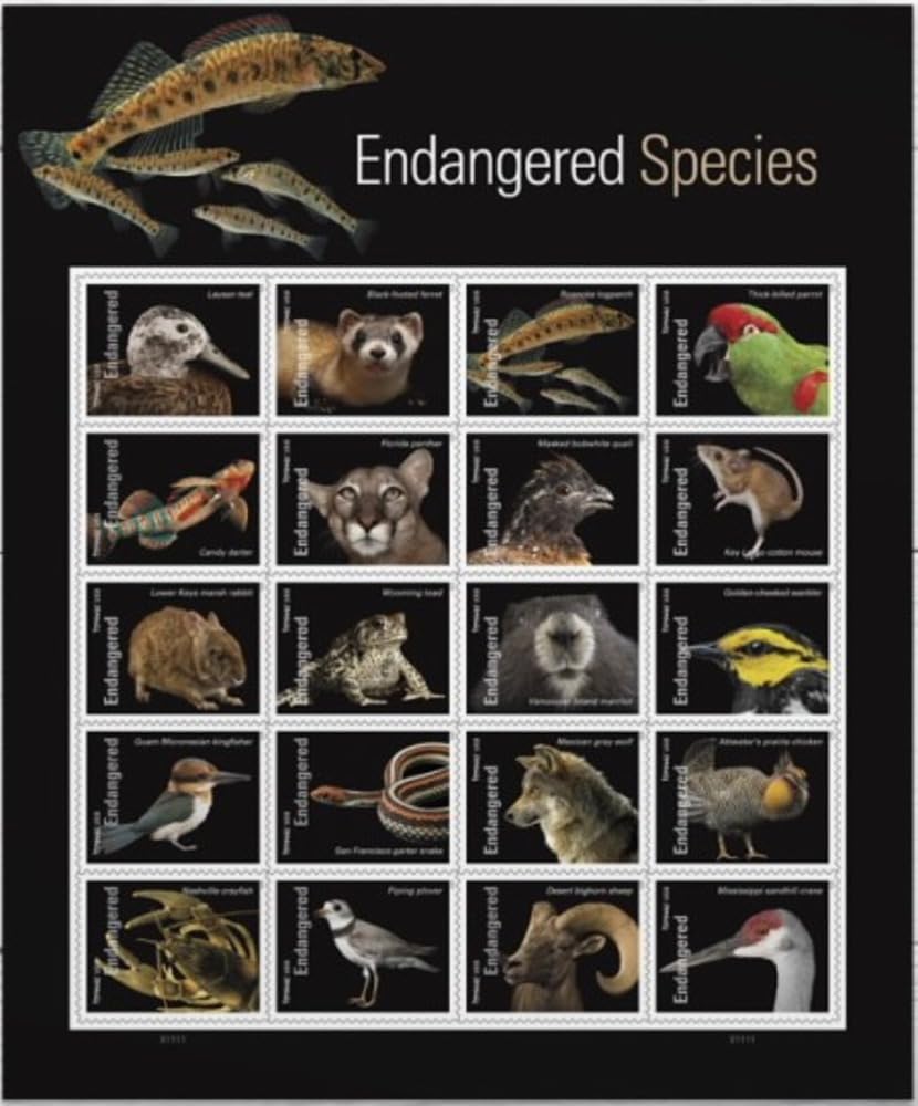 2023 US Endangered Species First Class Postage Forever Stamps