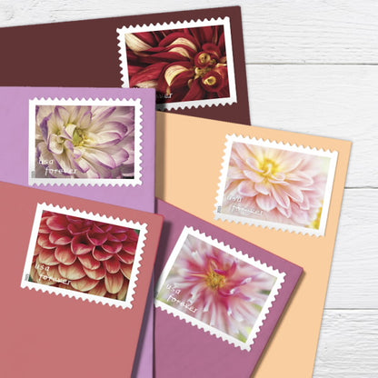 2025 US Dahlias Summer Flowers Book of 20 Forever Stamps