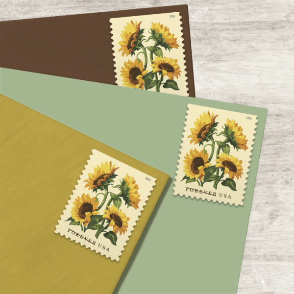 USA 2026 Sunflowers Book of 20 Forever Stamps