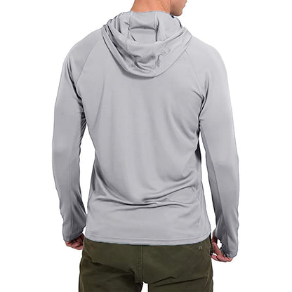 Men's UPF 50+ Professional Fishing Hoodie With Mask Anti-UV Sun Protection Clothes