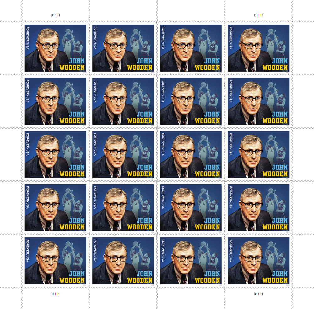 2024 UCLA Legendary Coach John Wooden Forever Postage Stamps