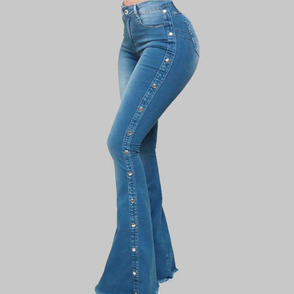 Women's Retro 90s Slim Fit Flared Pants